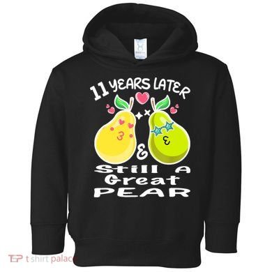 Funny Matching Couple 11th Year Wedding Anniversary Toddler Hoodie
