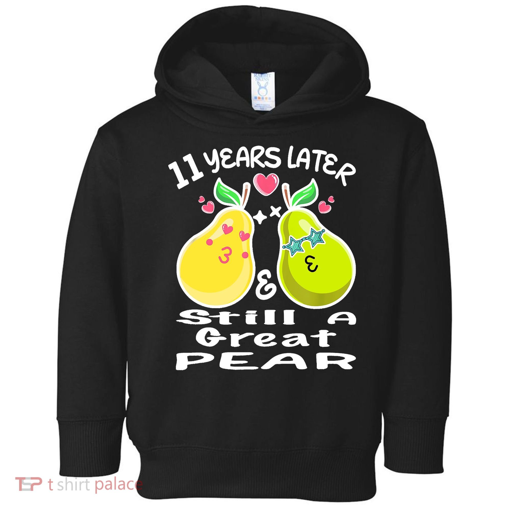 Funny Matching Couple 11th Year Wedding Anniversary Toddler Hoodie