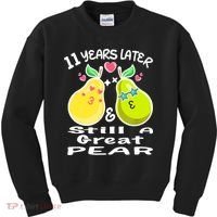 Funny Matching Couple 11th Year Wedding Anniversary Kids Sweatshirt thumb 0