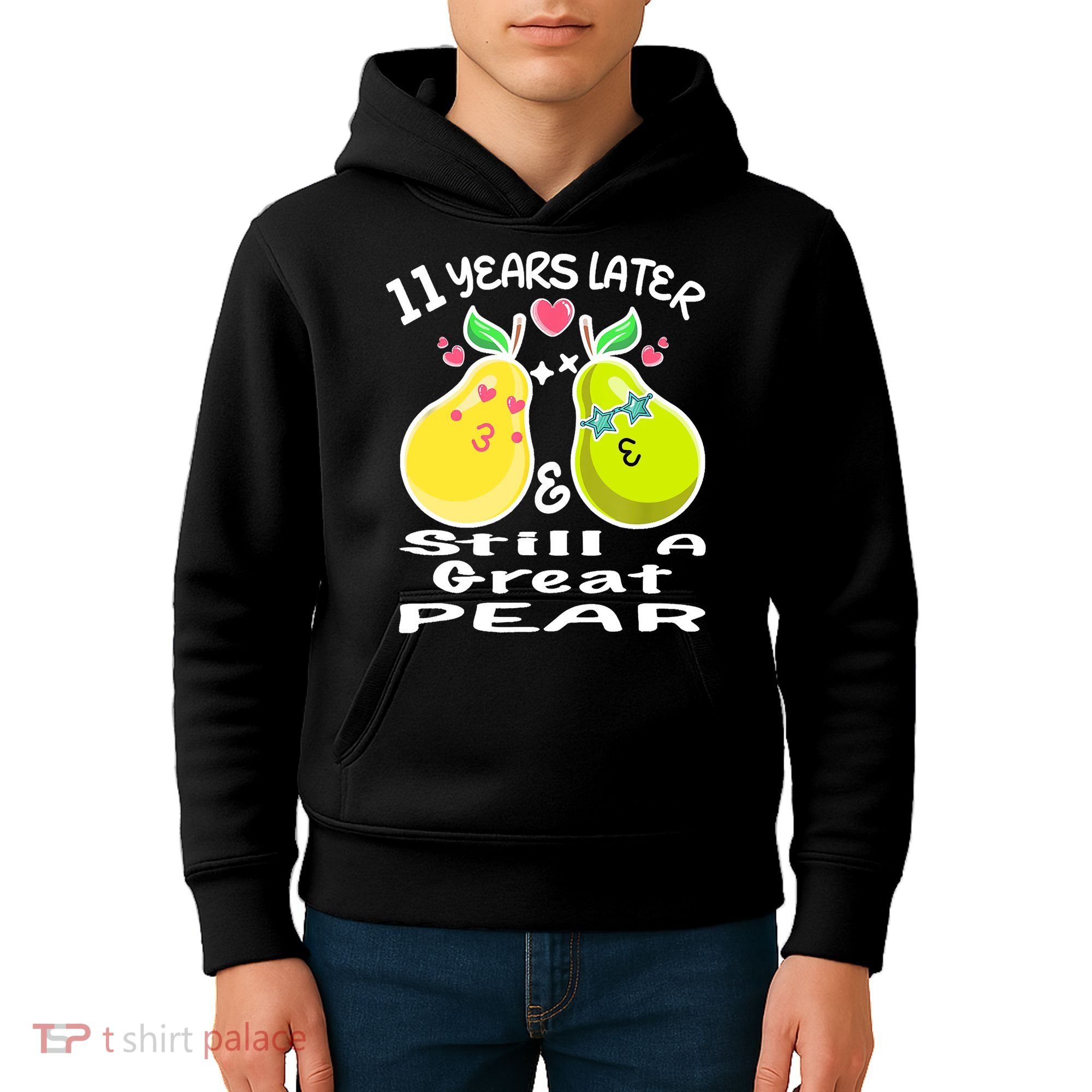 Funny Matching Couple 11th Year Wedding Anniversary Kids Hoodie