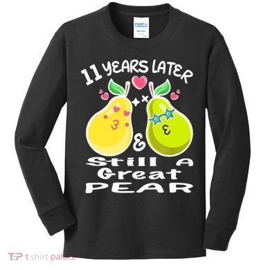 Funny Matching Couple 11th Year Wedding Anniversary Kids Long Sleeve Shirt