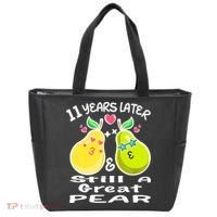 Funny Matching Couple 11th Year Wedding Anniversary Tote Bag thumb 0