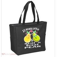 Funny Matching Couple 11th Year Wedding Anniversary Tote Bag thumb 2