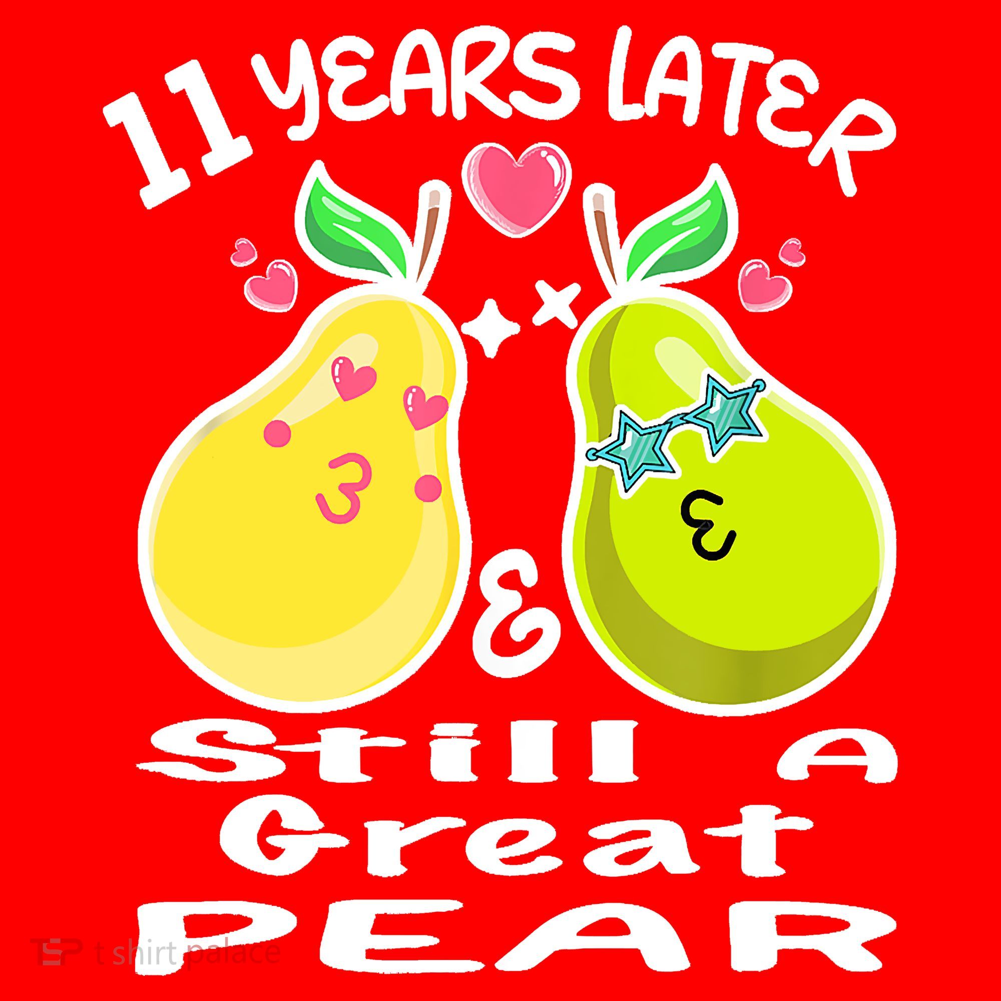 Funny Matching Couple 11th Year Wedding Anniversary Santa Hat