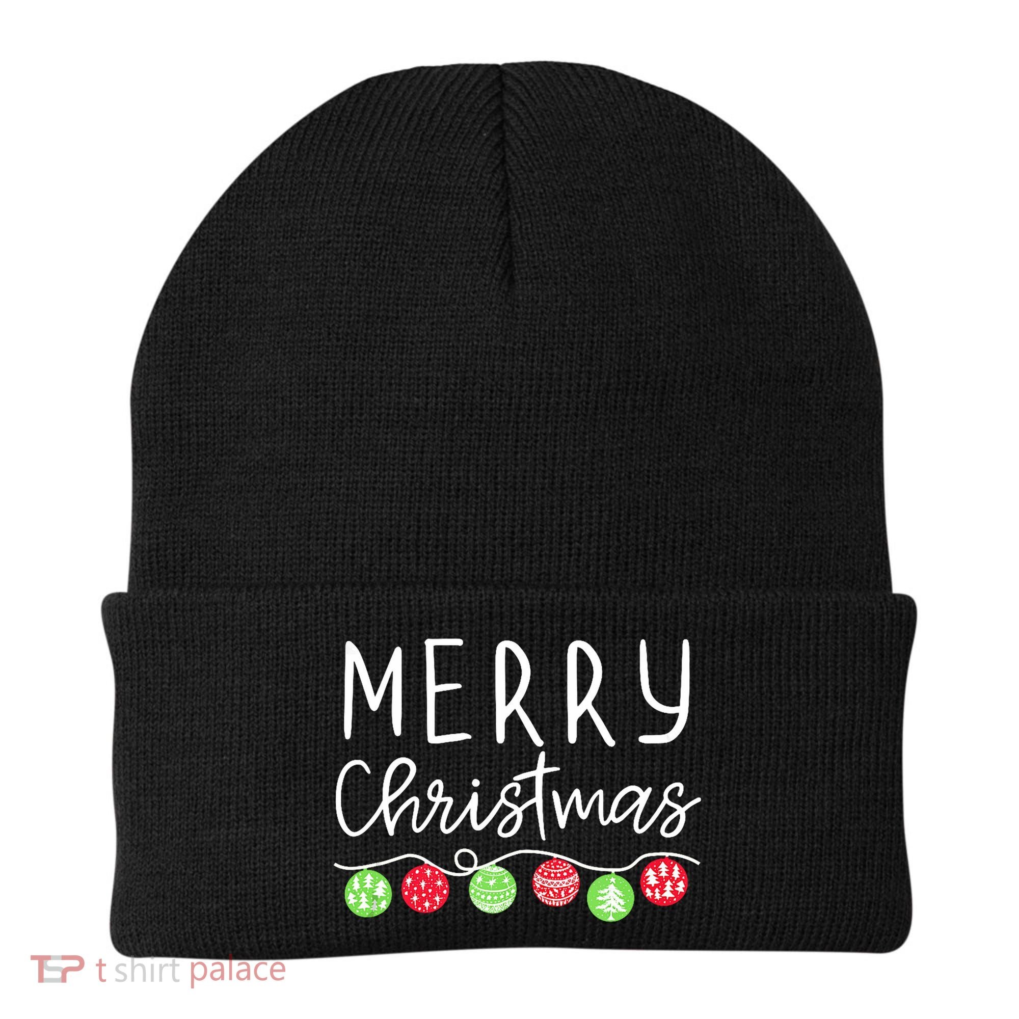 Festive Merry Christmas Happy Holidays For Tank Top Beanie