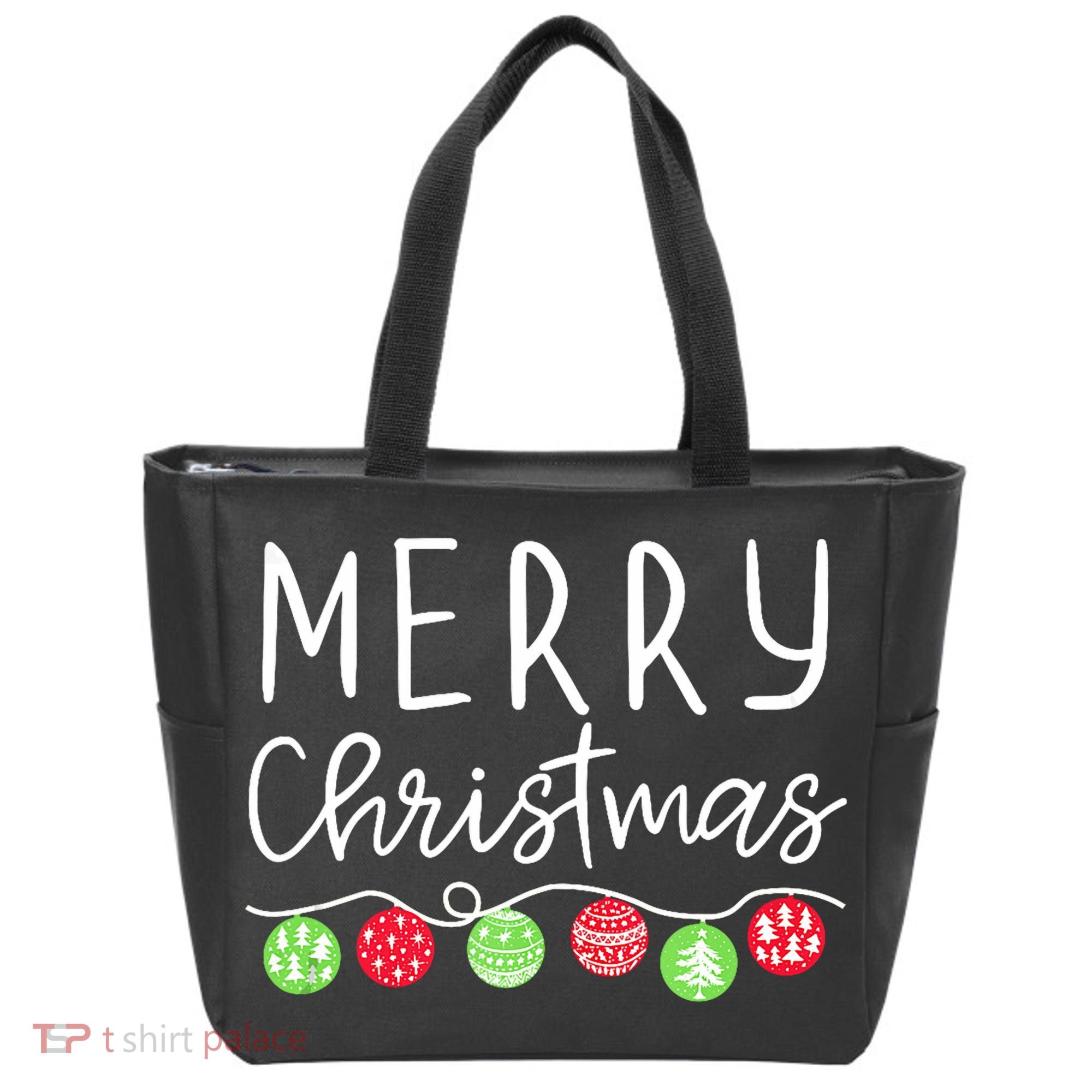 Festive Merry Christmas Happy Holidays For Tank Top Tote Bag