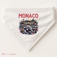 Formula Monaco City Monte Carlo Circuit Racetrack Travel USA-Made Doggie Bandana thumb 0