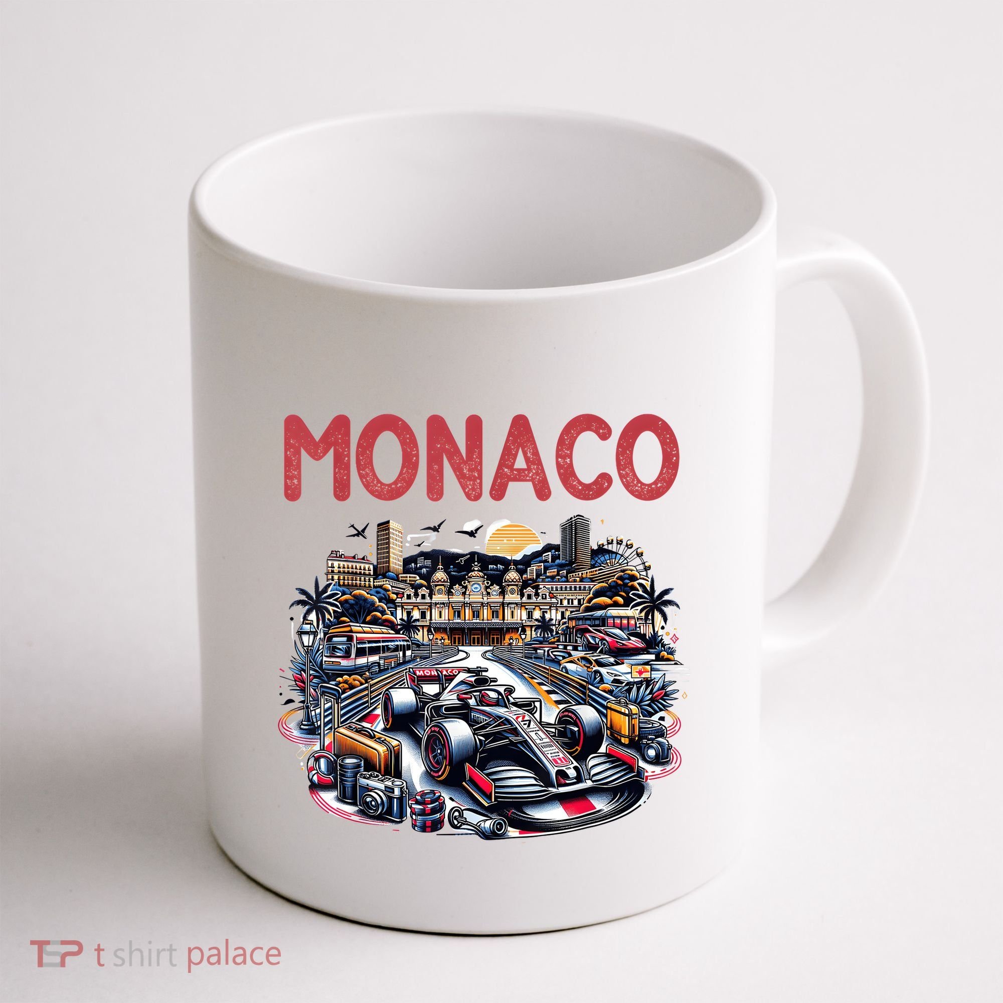 Formula Monaco City Monte Carlo Circuit Racetrack Travel Coffee Mug