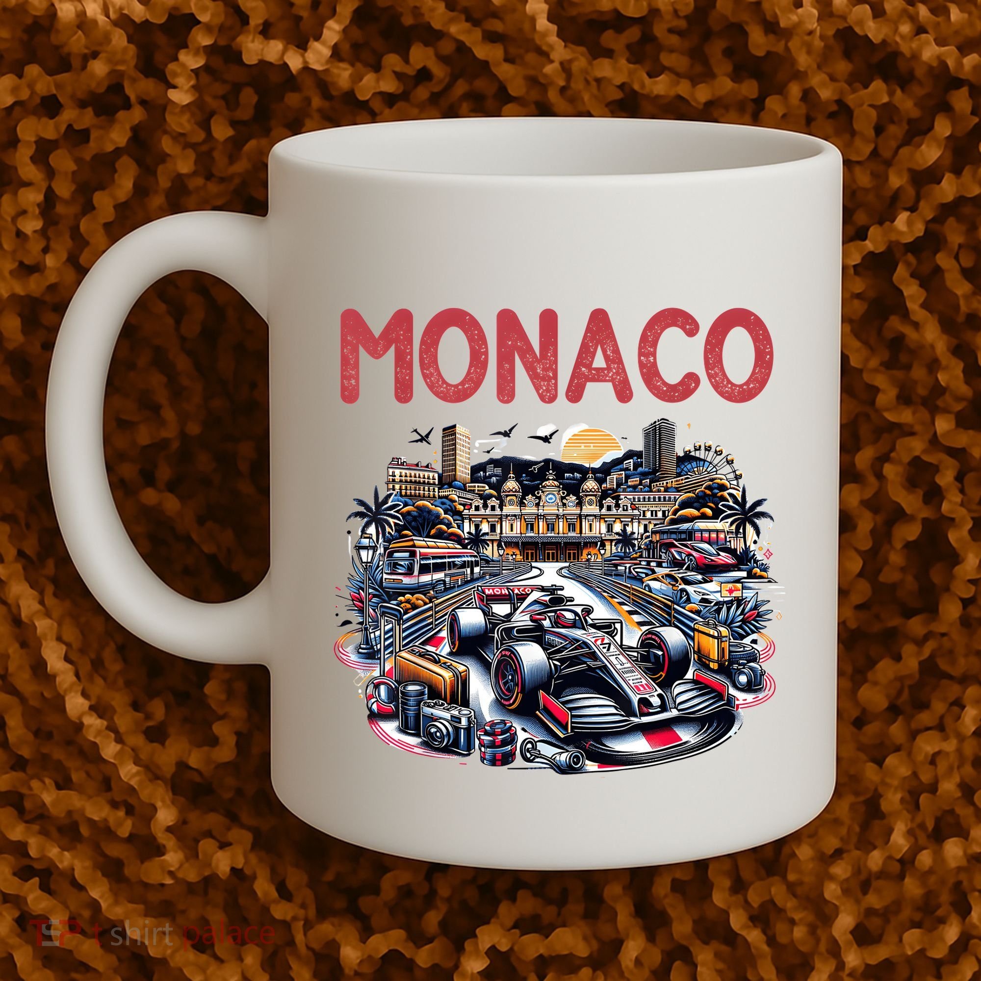 Formula Monaco City Monte Carlo Circuit Racetrack Travel Coffee Mug