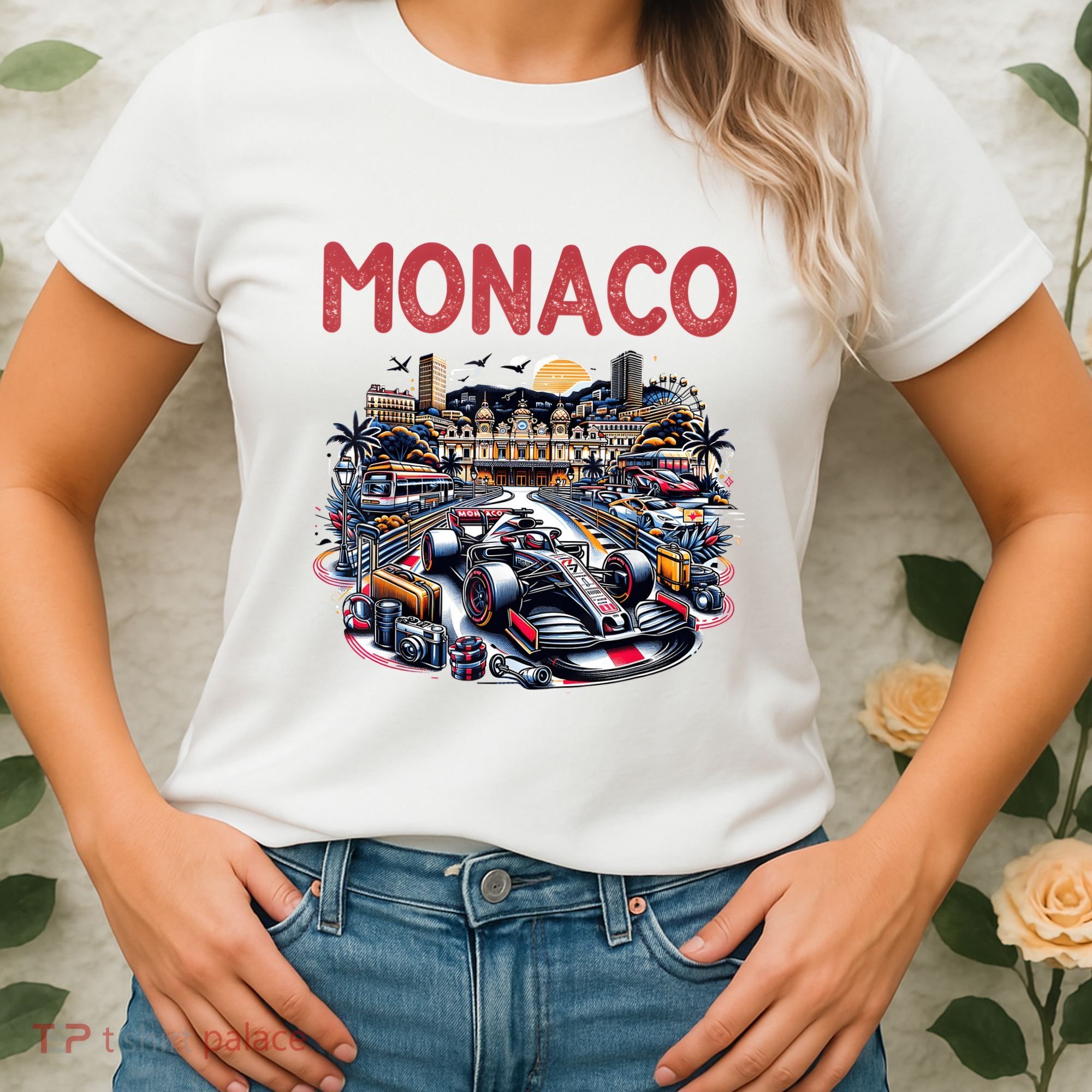 Formula Monaco City Monte Carlo Circuit Racetrack Travel Women's T-Shirt