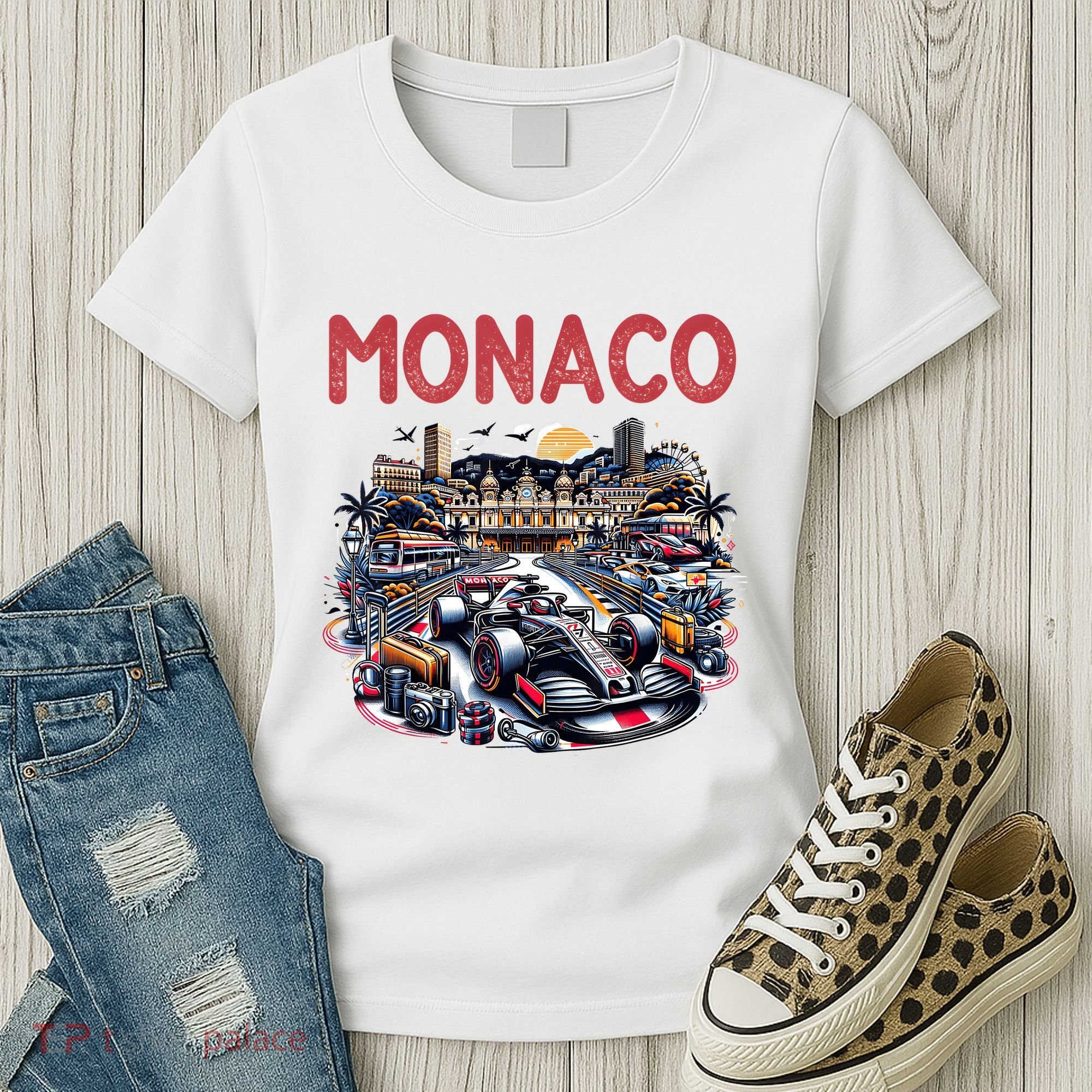 Formula Monaco City Monte Carlo Circuit Racetrack Travel Women's T-Shirt