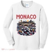 Formula Monaco City Monte Carlo Circuit Racetrack Travel Kids Long Sleeve Shirt thumb 0
