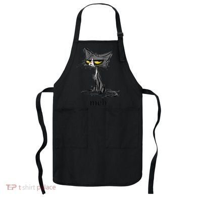 Funny Meh Cat Gift For Cat Lovers Apron