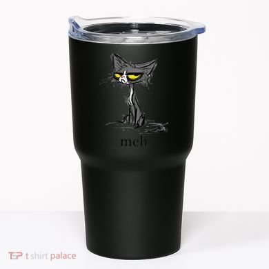 Funny Meh Cat Gift For Cat Lovers Tumbler