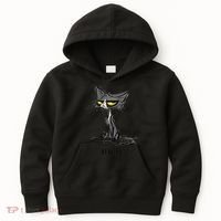 Funny Meh Cat Gift For Cat Lovers Kids Hoodie thumb 0