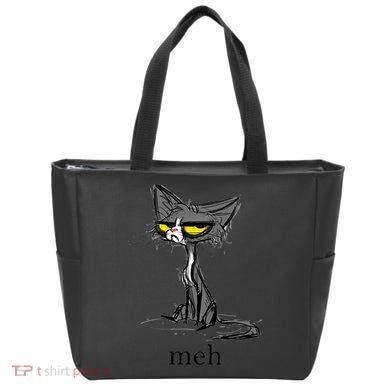 Funny Meh Cat Gift For Cat Lovers Tote Bag