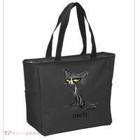 Funny Meh Cat Gift For Cat Lovers Tote Bag thumb 2