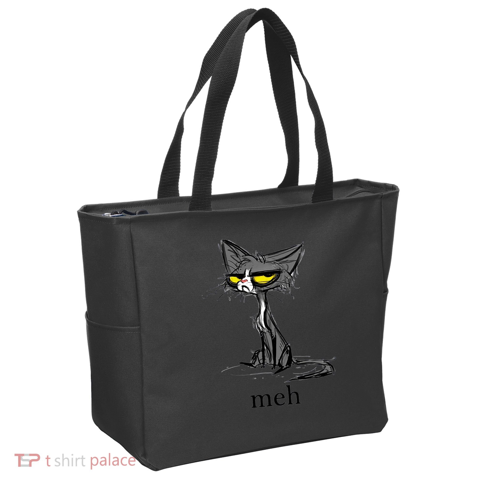 Funny Meh Cat Gift For Cat Lovers Tote Bag