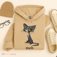 Funny Meh Cat Gift For Cat Lovers Hoodie thumb 4