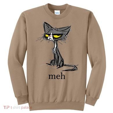 Funny Meh Cat Gift For Cat Lovers Sweatshirt