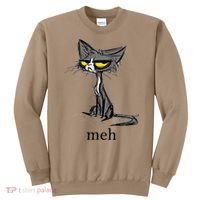 Funny Meh Cat Gift For Cat Lovers Sweatshirt thumb 0