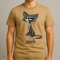 Funny Meh Cat Gift For Cat Lovers T-Shirt thumb 3