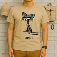 Funny Meh Cat Gift For Cat Lovers T-Shirt thumb 6