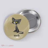 Funny Meh Cat Gift For Cat Lovers Button thumb 0