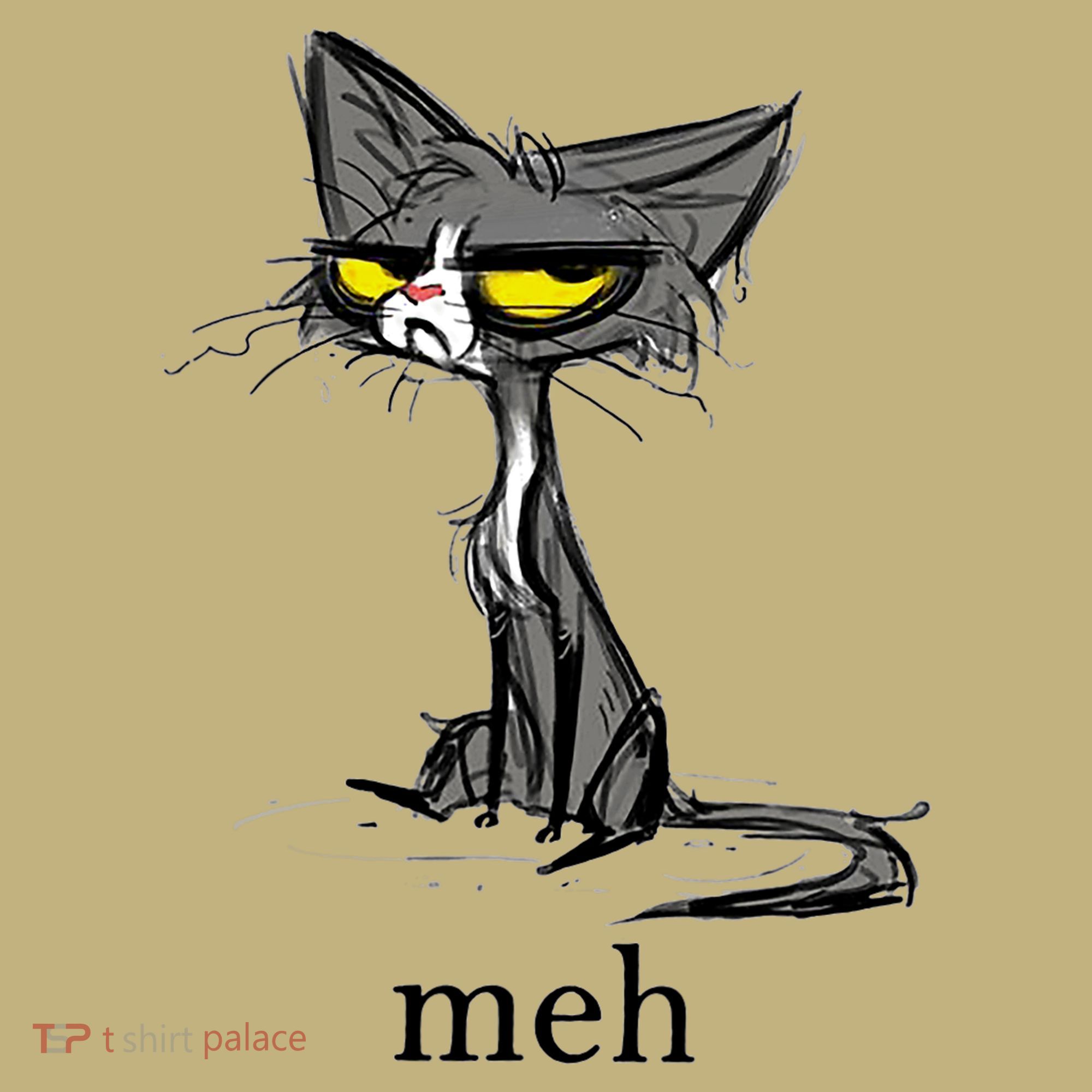 Funny Meh Cat Gift For Cat Lovers Polo