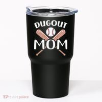 Funny Mom Dugout Mom Baseball Cool Baseball Mom Tumbler thumb 0