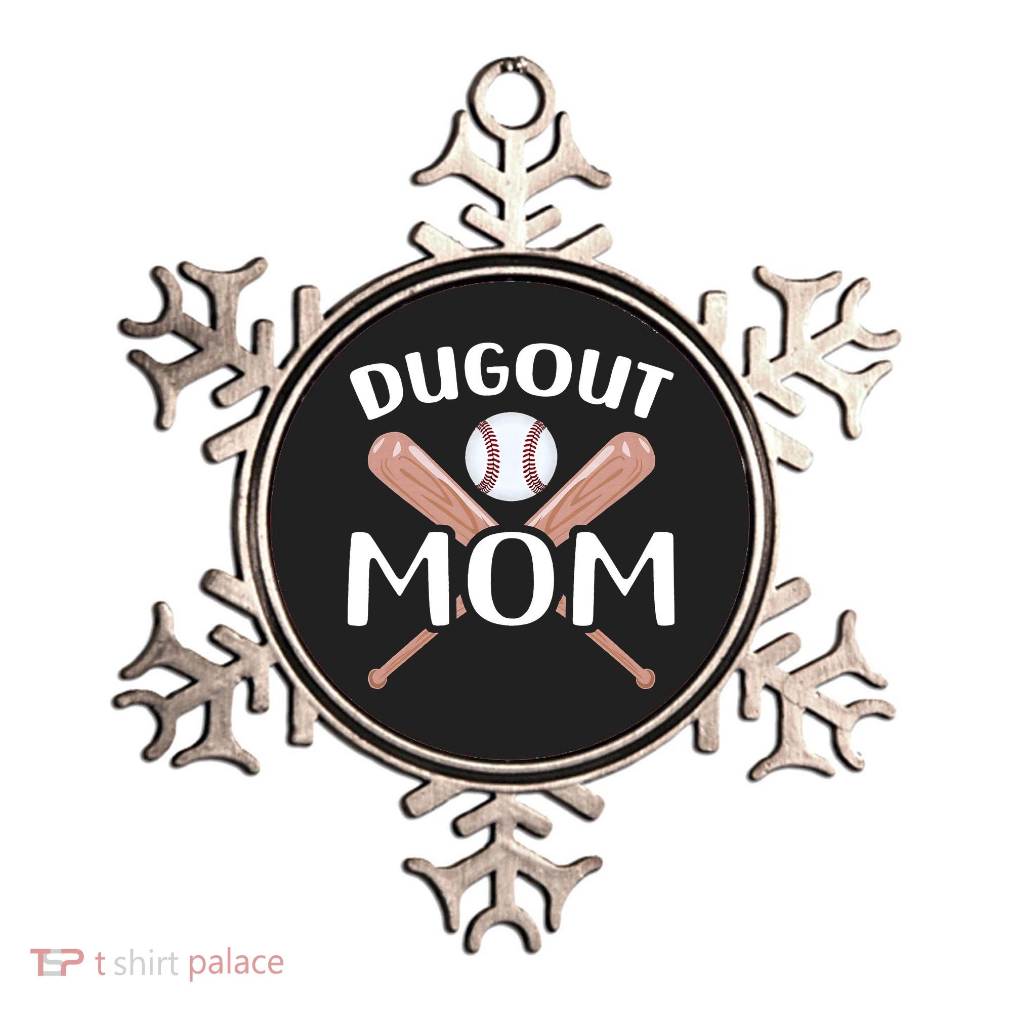 Funny Mom Dugout Mom Baseball Cool Baseball Mom Ornament