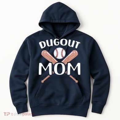 Funny Mom Dugout Mom Baseball Cool Baseball Mom Hoodie