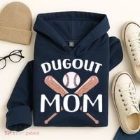 Funny Mom Dugout Mom Baseball Cool Baseball Mom Hoodie thumb 4