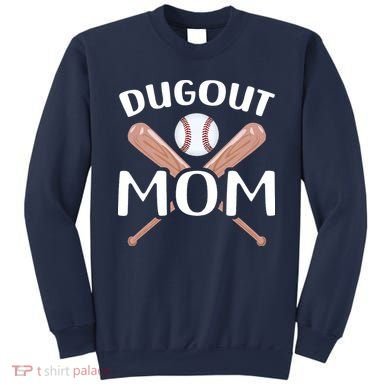 Funny Mom Dugout Mom Baseball Cool Baseball Mom Sweatshirt