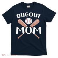 Funny Mom Dugout Mom Baseball Cool Baseball Mom T-Shirt thumb 0