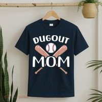 Funny Mom Dugout Mom Baseball Cool Baseball Mom T-Shirt thumb 2