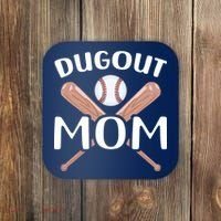 Funny Mom Dugout Mom Baseball Cool Baseball Mom Coaster thumb 0