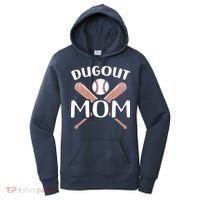 Funny Mom Dugout Mom Baseball Cool Baseball Mom Women's Hoodie thumb 0