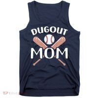 Funny Mom Dugout Mom Baseball Cool Baseball Mom Tank Top thumb 0