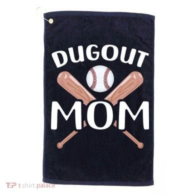 Funny Mom Dugout Mom Baseball Cool Baseball Mom Golf Towel