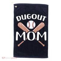 Funny Mom Dugout Mom Baseball Cool Baseball Mom Golf Towel thumb 0