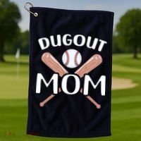 Funny Mom Dugout Mom Baseball Cool Baseball Mom Golf Towel thumb 1