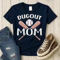 Funny Mom Dugout Mom Baseball Cool Baseball Mom Women's T-Shirt thumb 3