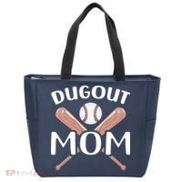 Funny Mom Dugout Mom Baseball Cool Baseball Mom Tote Bag thumb 0