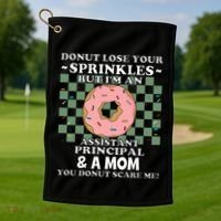Funny Mothers Day Assistant Principal Mom Vice Principal Golf Towel thumb 1