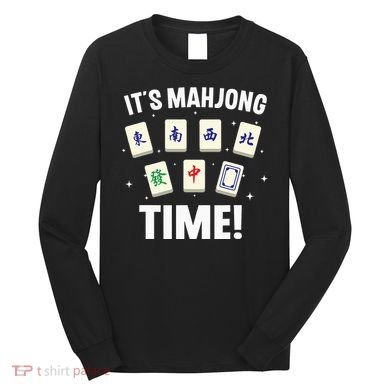 Funny Mahjong Design For Mahjong Game Player Lover Long Sleeve Shirt