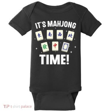 Funny Mahjong Design For Mahjong Game Player Lover Baby Bodysuit