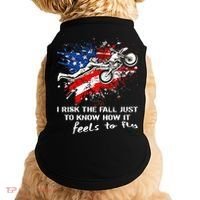 Funny Motocross Dirtbike Motorcycle MX Us Flag Doggie Tank thumb 0