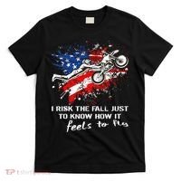 Funny Motocross Dirtbike Motorcycle MX Us Flag T-Shirt thumb 0