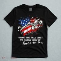Funny Motocross Dirtbike Motorcycle MX Us Flag T-Shirt thumb 5